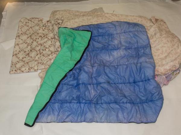 Alex Fisher homicide - continental blanket 2, sheet and sleeping bag   