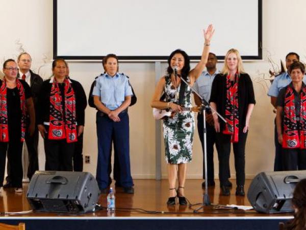Tina Cross and Counties Manukau Police Choir