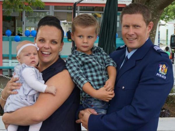 Sergeant Chris McDowell and family