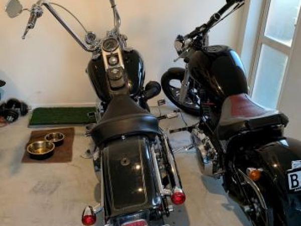 A motorbike seized in today's operation