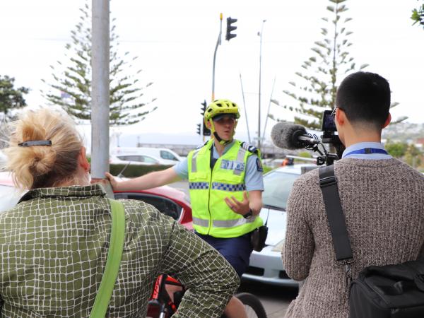 Filming cops on bikes