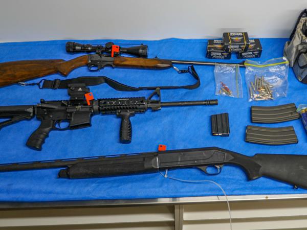 Firearms and ammunition seized