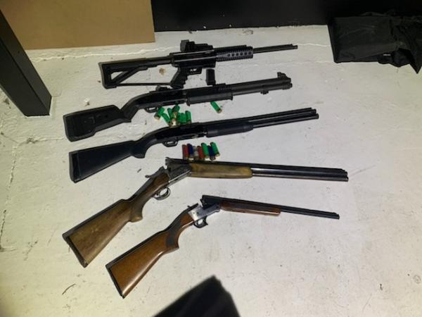 Some of the firearms recovered. 