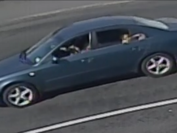 Blue car driven by potential witness