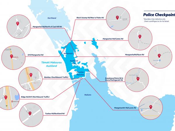 Police checkpoints - map