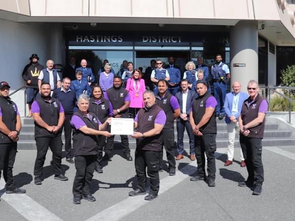 The City Assist team with Hastings District Council members and Police