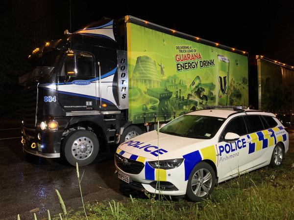 Truck and police vehicle - Operation Triangle