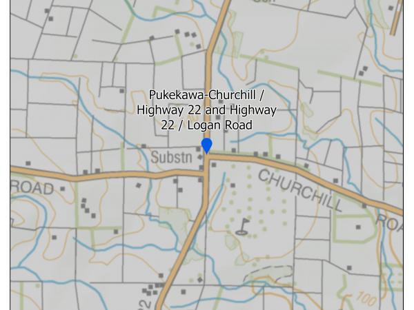 Pukekawa-Churchill / Highway 22 and Highway 22 / Logan Road