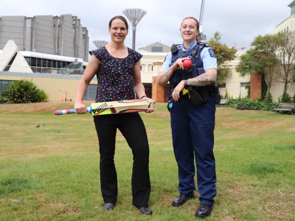 Charne Nel (left) and Constable Wheturangi Campbell