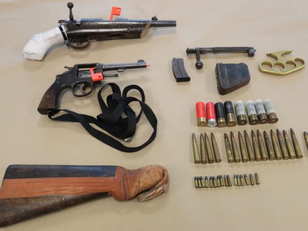 Firearms and ammunition seized today