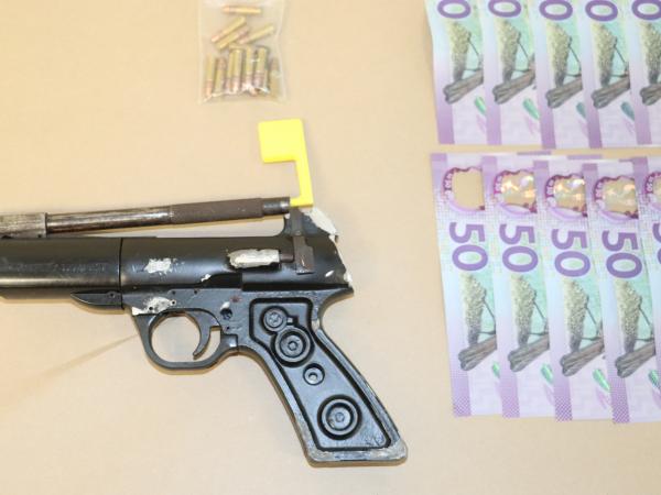 Firearm and cash located