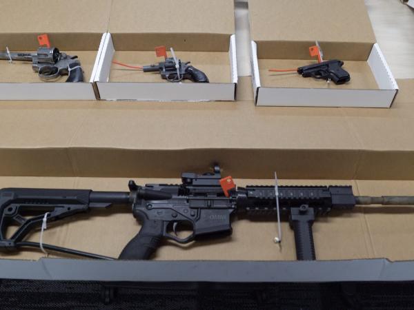 Some of the firearms seized