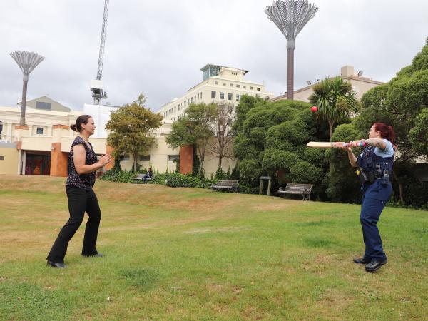 Nel (left) and Campbell getting in some last minute training