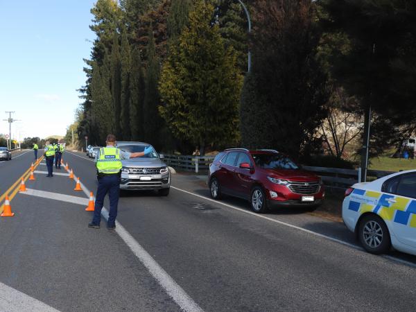A Police checkpoint in Bayview