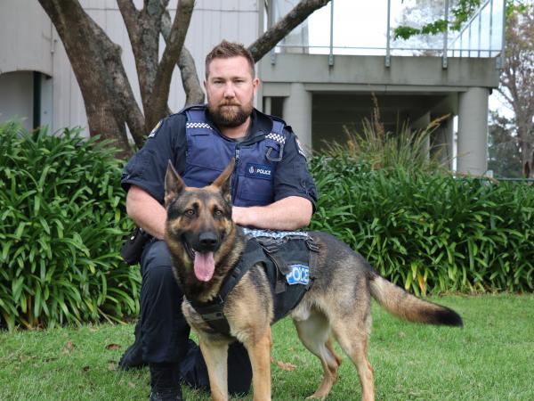 Erridge Cup winners Constable Andrew Smart and Talon