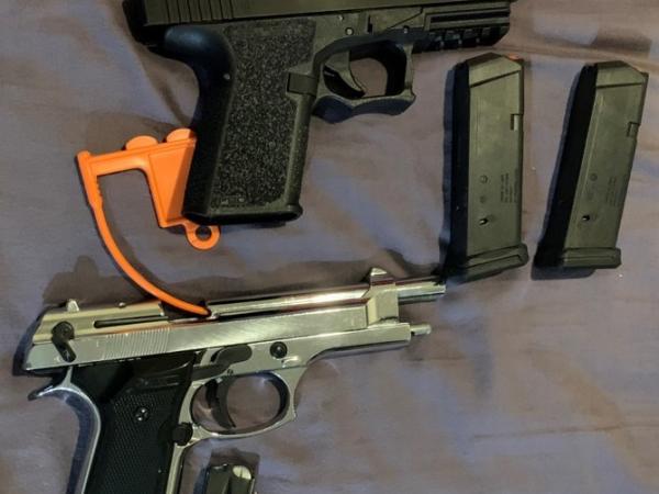 Firearms seized in relation to an investigation into the importation of meth from Tonga