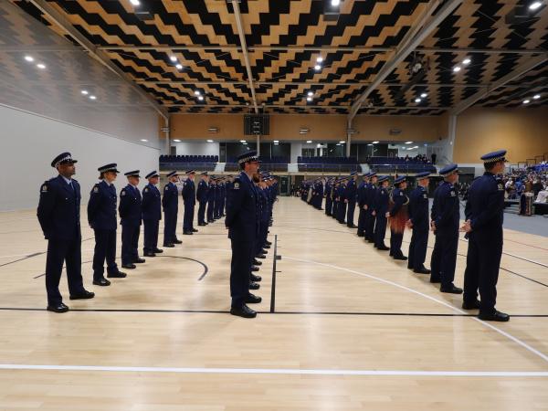 A wing at a graduation at Police College. 