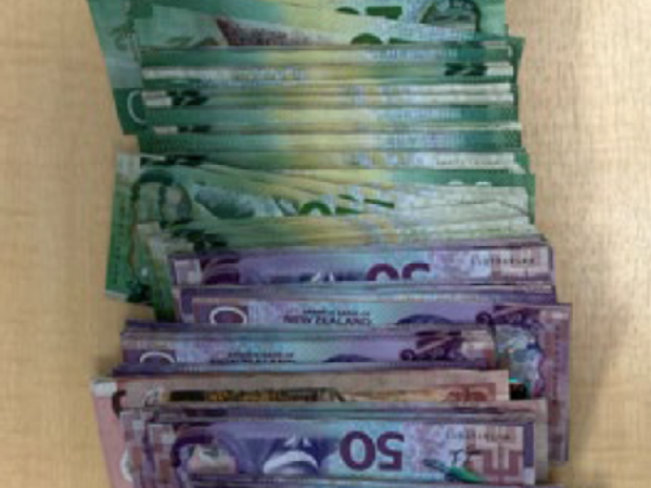 Police located nearly $30,000 during a vehicle stop in Ōtara