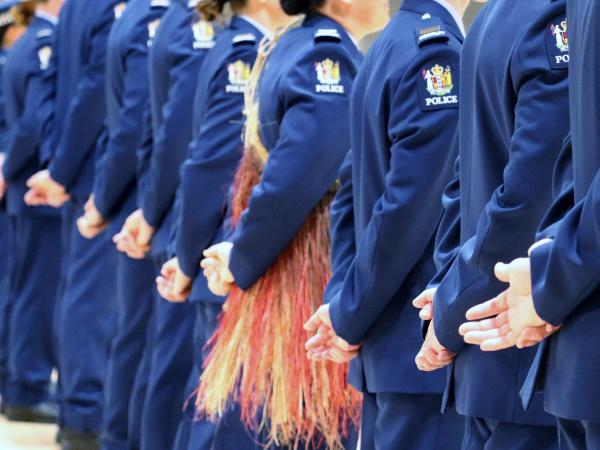 Police at graduation