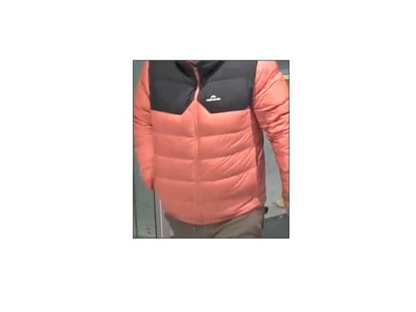 orange puffer jacket