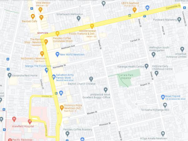 The Newtown areas of interest.