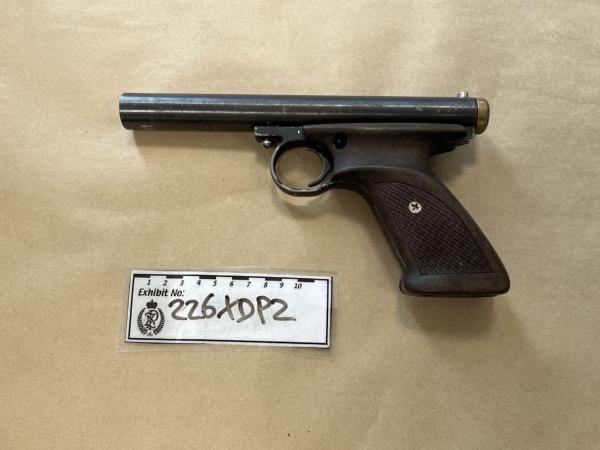 A seized firearm