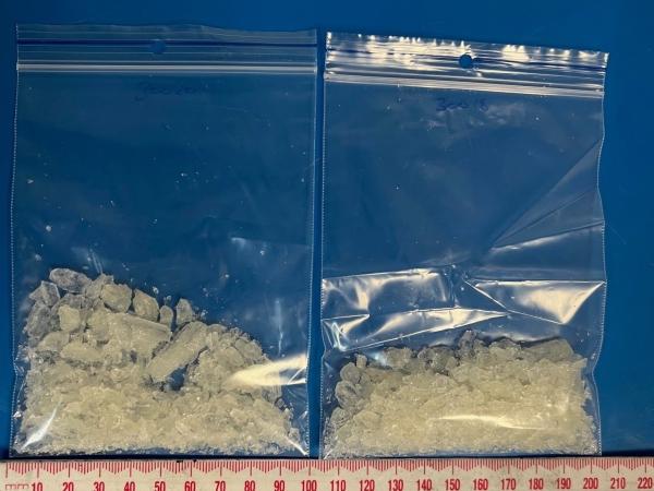 Forty-five grams of methamphetamine was seized. 
