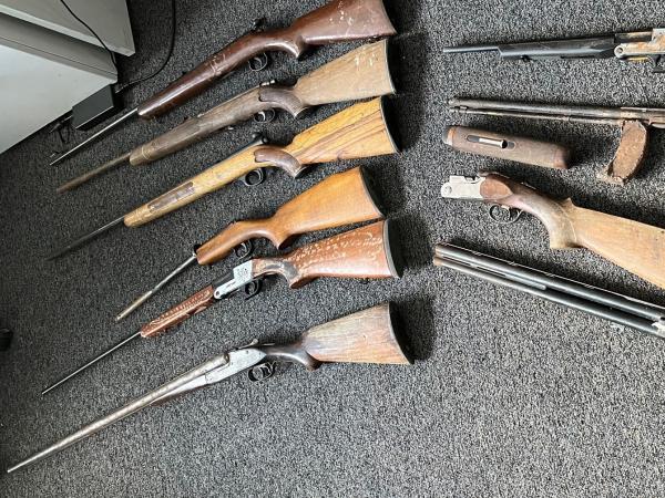 The 10 warrants led Police to the discovery of sixteen firearms, including several prohibited weapons, and ammunition.