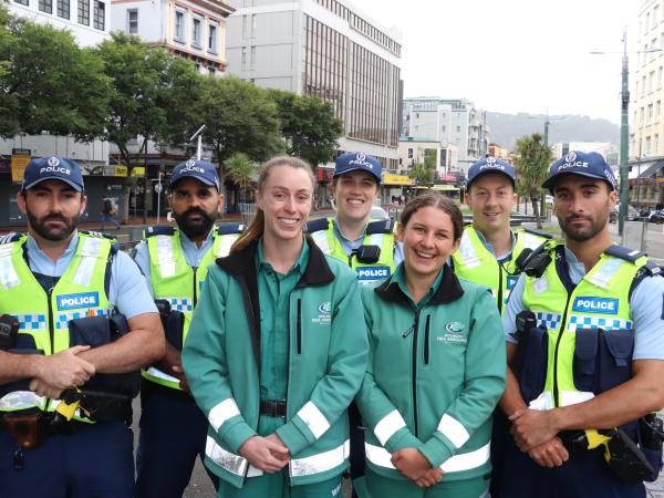 Ambulance crews and Police will be teaming up in the Wellington CBD. 