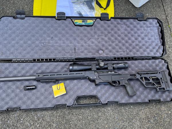 More than five firearms were seized.