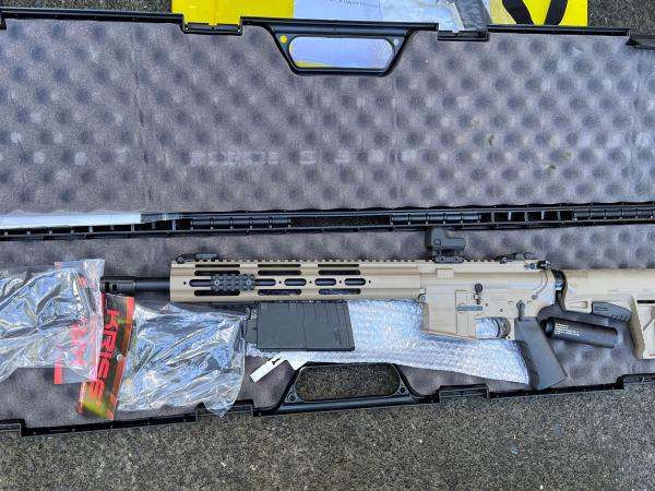 More than five firearms were seized.