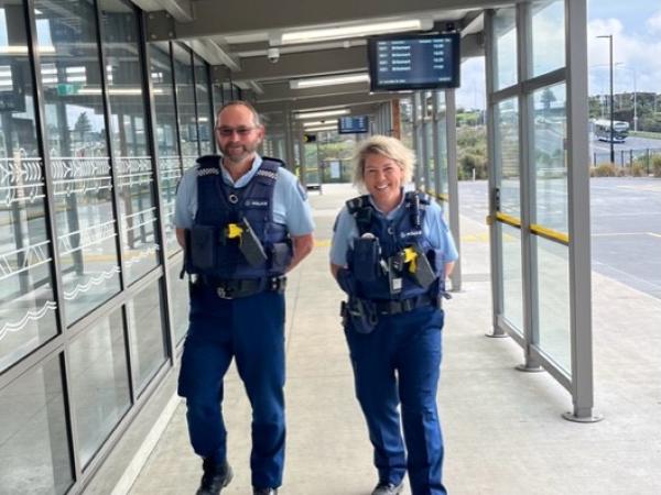 Police have conducted a number of foot patrols at the Hibiscus Coast bus station.