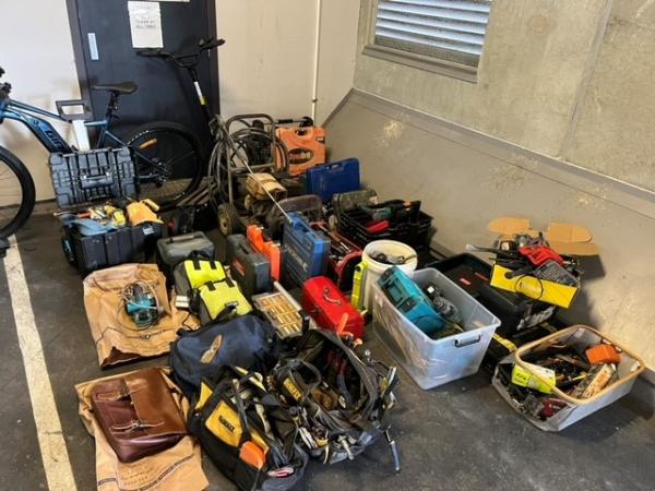 Stolen goods were located after a search warrant was executed in Sunnynook.