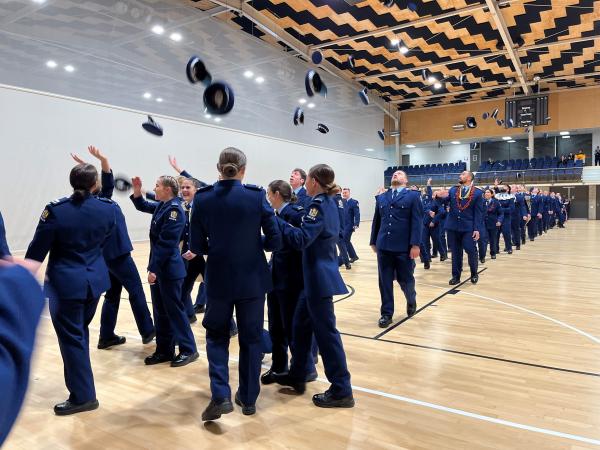 The 366 Police wing graduation. 