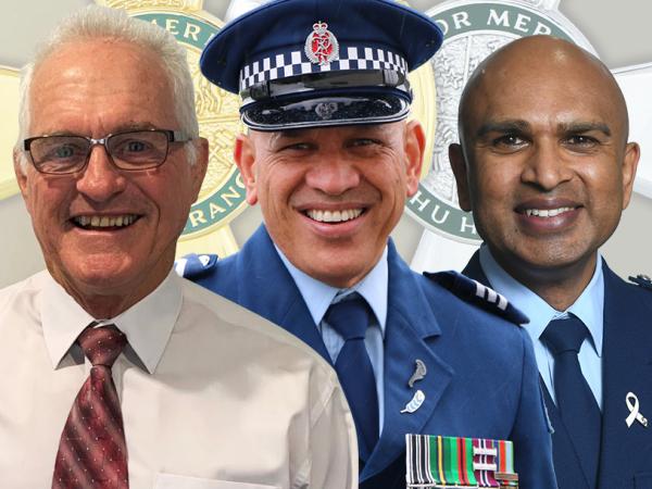 Mr Bruce Russell, Sergeant Wally Kopae and Superintendent Rakesh Naidoo.