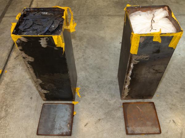 The methamphetamine concealed within the machine.