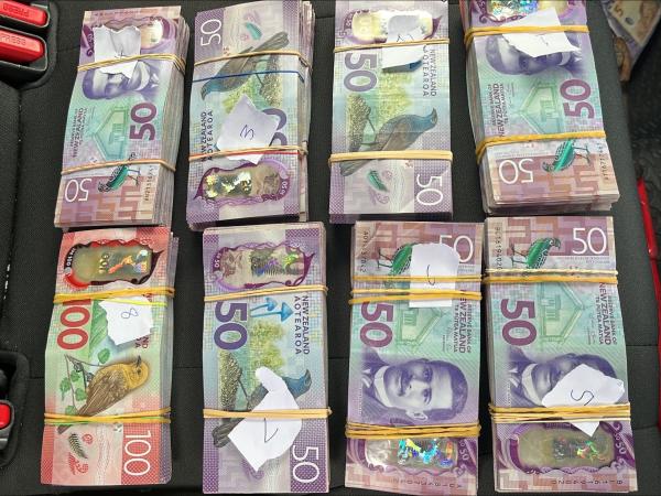Some of the cash seized