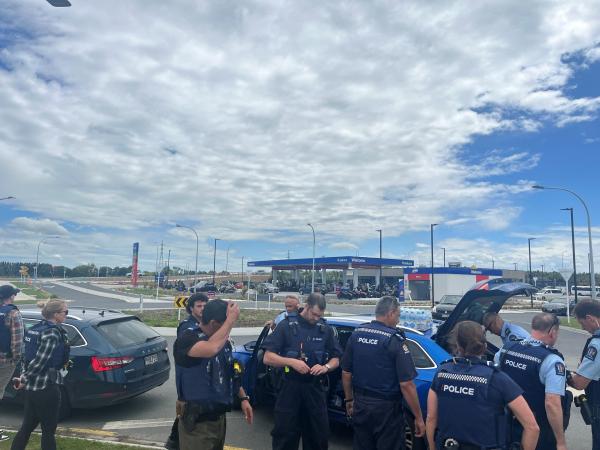 Police monitor procession heading to William Hines' funeral