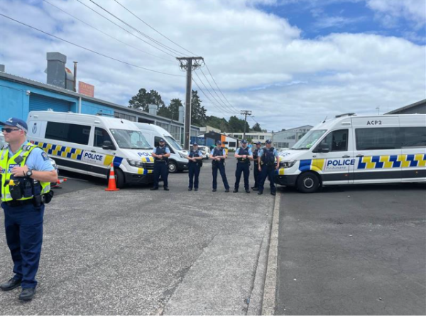 North Shore Police have arrested two people following a Head Hunters gang event on the weekend.