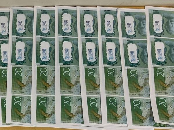 A large sum of forged banknotes was discovered at the address