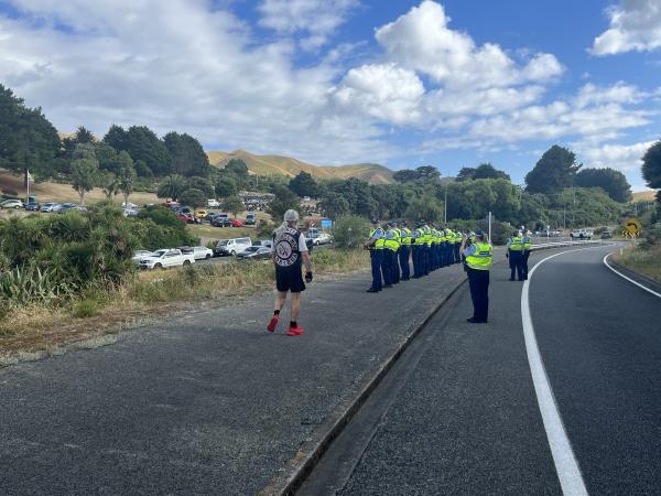 Gang funeral procession - Porirua