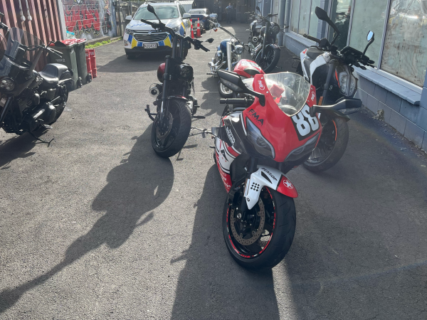 The motorcycles were impounded for a variety of driving and fines offences