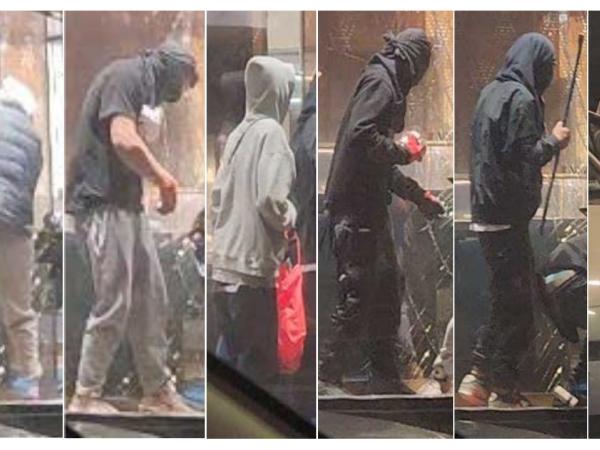 Police would like to hear from anyone who could identify these individuals involved in the ram raid. 