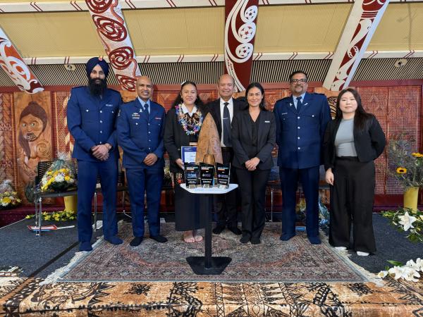 Constable Gulab Singh, Supt Rakesh Naidoo, Jessica Tupa’i, Pieri Munro, Yumi Nguyen,Senior Sergeant Kannan Algappan, Amanda Lim