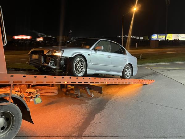 One of the vehicles impounded by Police during a 