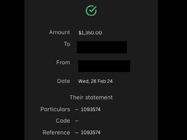 Police are issuing a warning after seeing a number of fake bank transfer screenshots