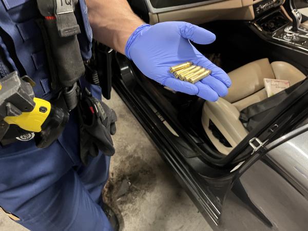 Ammunition was also discovered in the vehicle