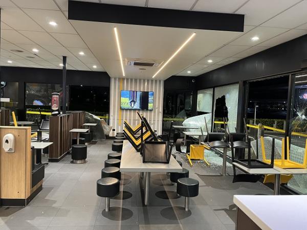 Seven people were arrested following an aggravated robbery at McDonalds in Wesley.