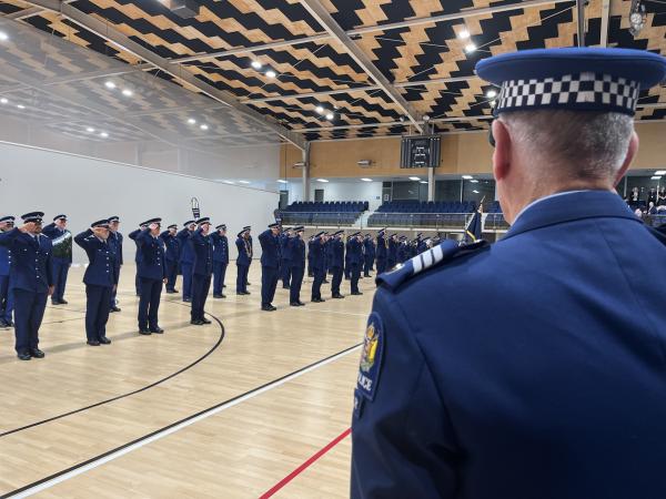 On parade