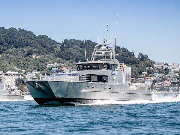 Deodar III, front, out and about with sister vessel Lady Liz IV during a visit to Wellington in 2018.